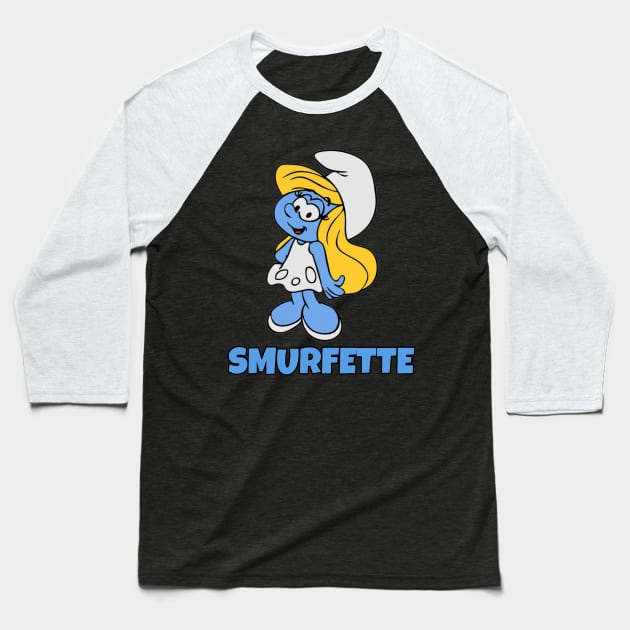 Smurfette Smurf Baseball T-Shirt by Creatifyty